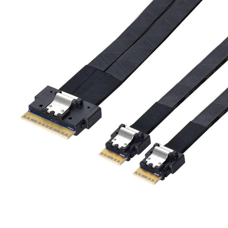 Chenyang CY SFF-8654 8i 74Pin Male to Dual SFF-8654 4i 38Pin Male PCI-E Ultraport Slimline SAS Slim 4.0 Cable 40cm PCI-Express - Image 5